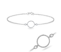 Circle Rope Silver Bracelet BRS-212